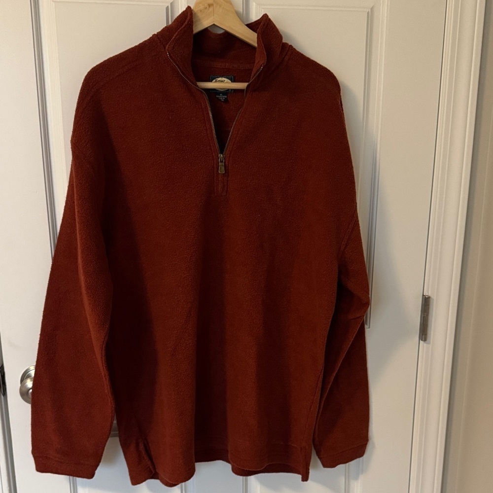 Tommy Bahama Men's Rust Half-Zip Sweater xl